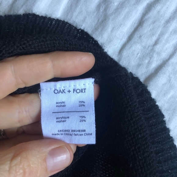 Oak+Fort black v-neck sweater - Picture 3 of 4